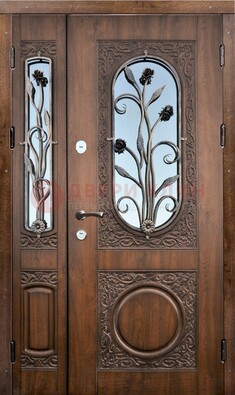 Железная дверь с виноритом и ковкой ДВТ-180 в Сочи
