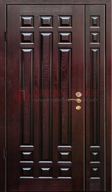 Коричневая металлическая дверь с виноритом ДВТ-20 в Сочи