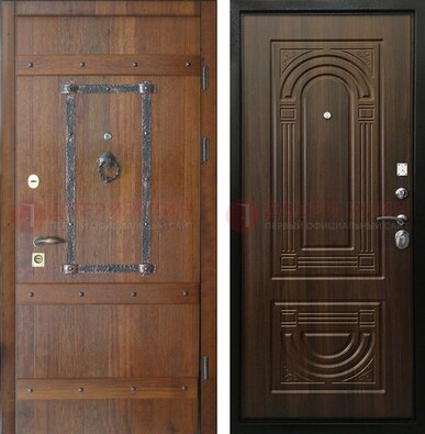 Темная стальная дверь с виноритом ДВТ-232 в Сочи