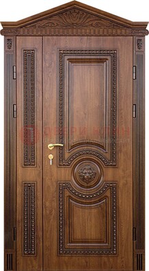 Узорная стальная дверь с виноритом для дома ДВТ-260 в Сочи